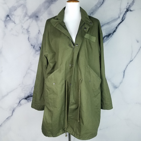 NATIVE YOUTH Jackets & Blazers - Native Youth Apex Parka Oversize Coat Olive Green